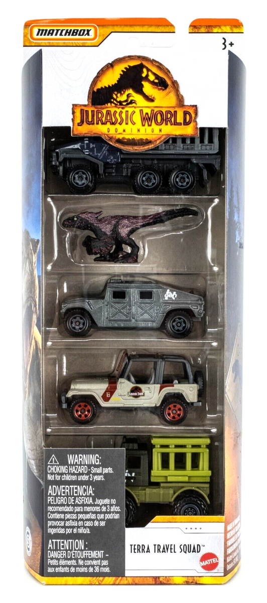 2022 Matchbox Jurassic World Dominion Terra Travel Squad 5-Pack UNIM