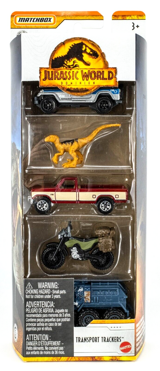 Matchbox Jurassic World Dominion Dino Transporters 4pz | Envío Gratis