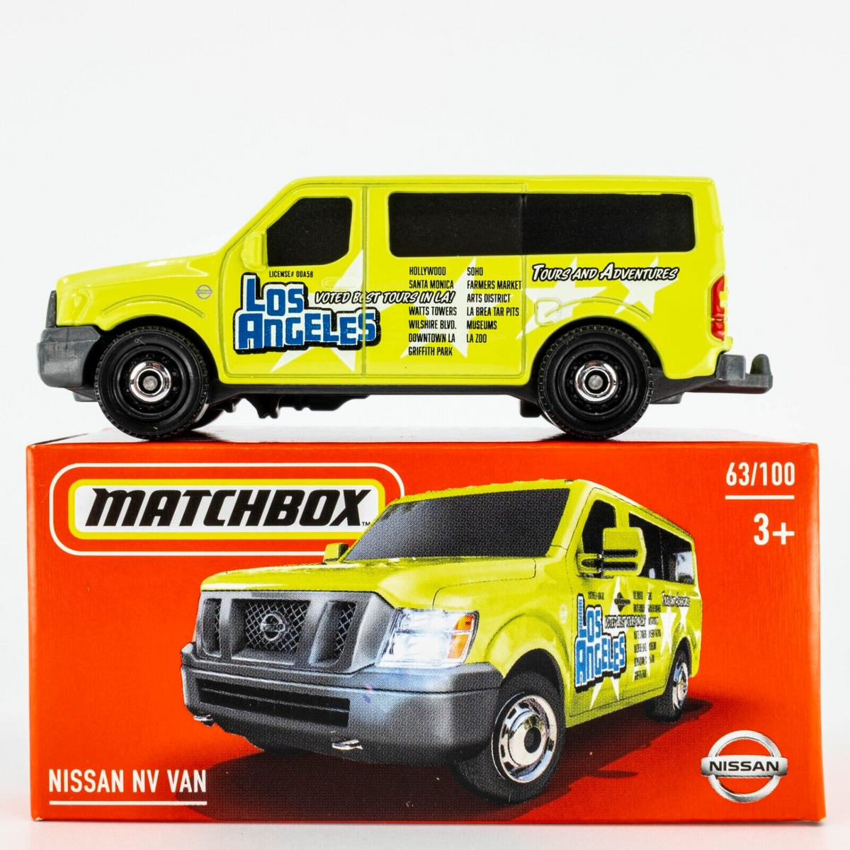 Matchbox Nissan NV Van - Marrone, Serie 1/100 2022 - Modellino Auto Da Collezione Adventure Tours Nuova Zelanda