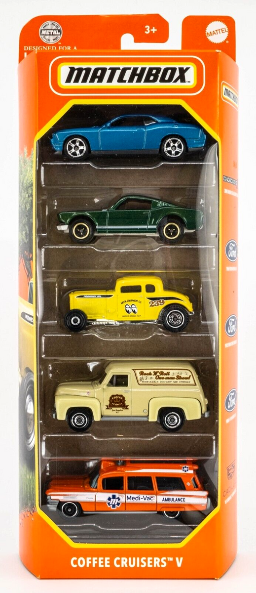 2024 Matchbox Coffee Cruisers 5-Pack | Cadillac | Dodge | Ford