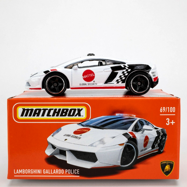 2021 Matchbox Power Grabs #69 Lamborghini Gallardo Police WHITE | MATTEL | FSB