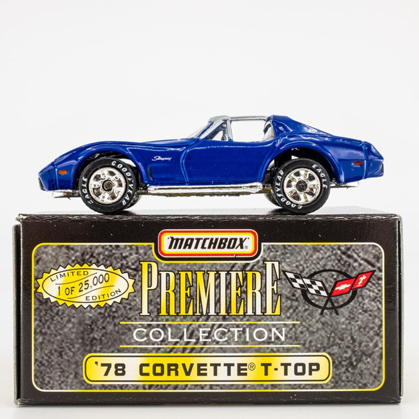 1997 Matchbox "Premiere Collection Corvette" '78 Corvette T-Top BLUE | BOXED