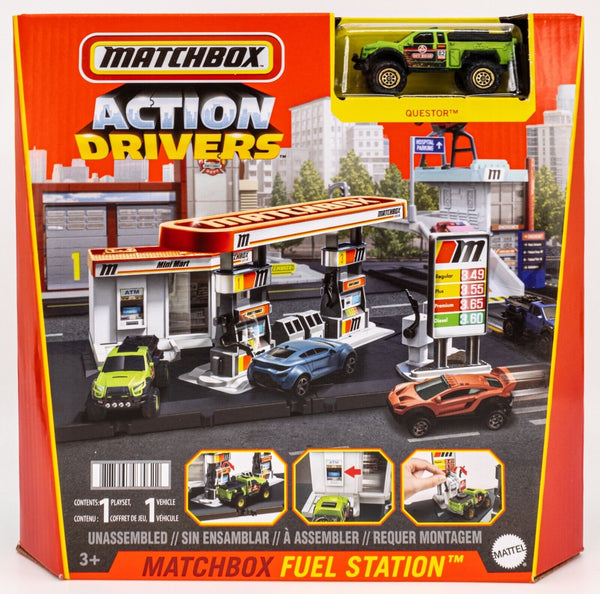 2021 Matchbox Action Drivers Fuel Station w/ Questor Vehicle | FSB