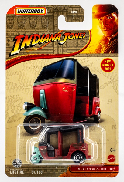 2024 Matchbox #51 MBX Tangiers Tuk Tuk RED | MINT | BLACK | INDIANA JONES | FSC