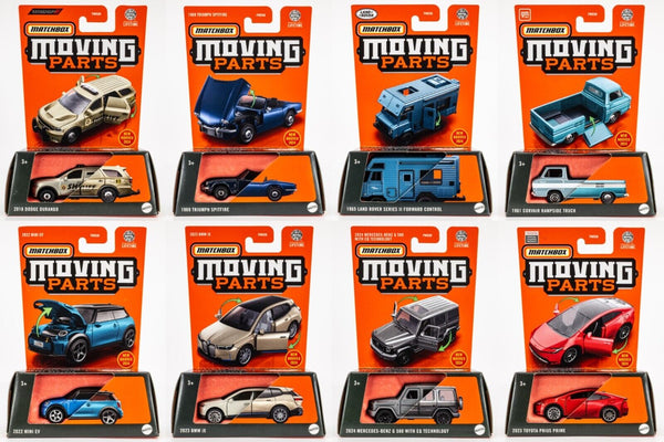 2024 Matchbox Moving Parts Mix 8 | 8-Car Set | Corvair | BMW iX | Durango | FSC