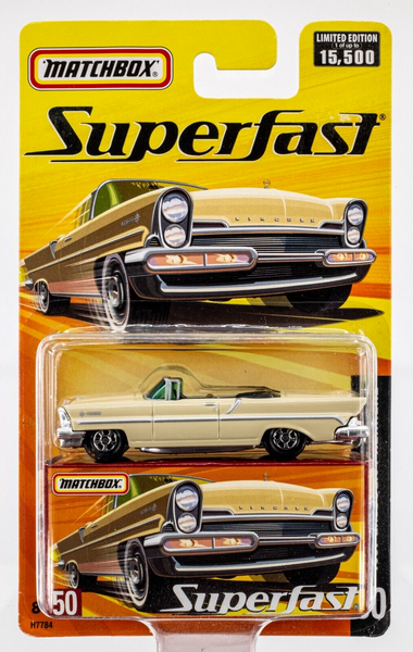 2005 Matchbox Superfast #50 1957 Lincoln Premiere SAND | FSC