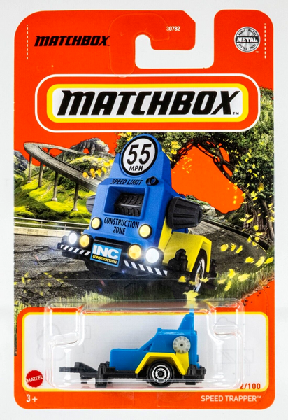 2021 Matchbox #62 Speed Trapper BLUE | YELLOW | INC CONSTRUCTION | FSC