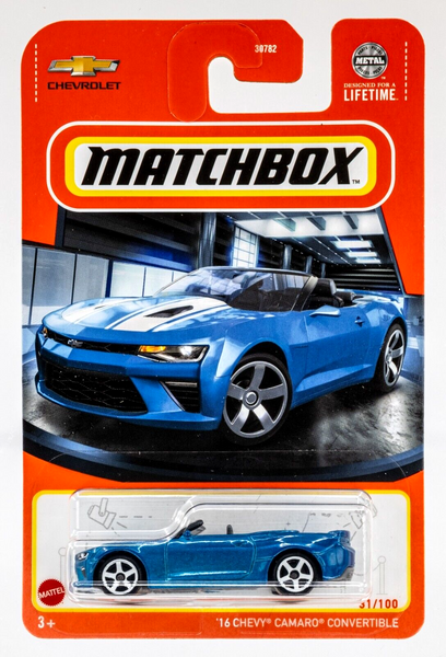 2024 Matchbox #31 '16 Chevy Camaro Convertible RIVERSIDE BLUE | FSC