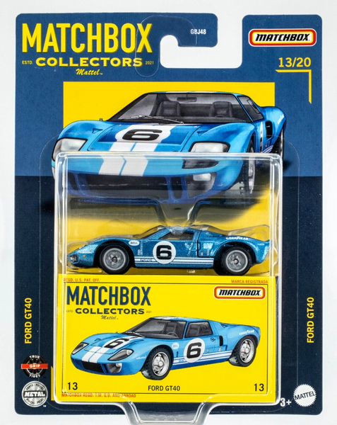 2022 Matchbox Collectors #13 Ford GT40 BLUE METALLIC | GOODYEAR | FSC