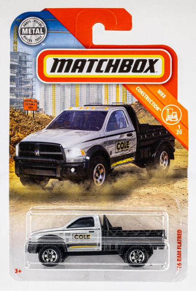 2019 Matchbox #24 '16 Ram 2500 Flatbed SILVER | COLE ARCHITECTURAL | FSC