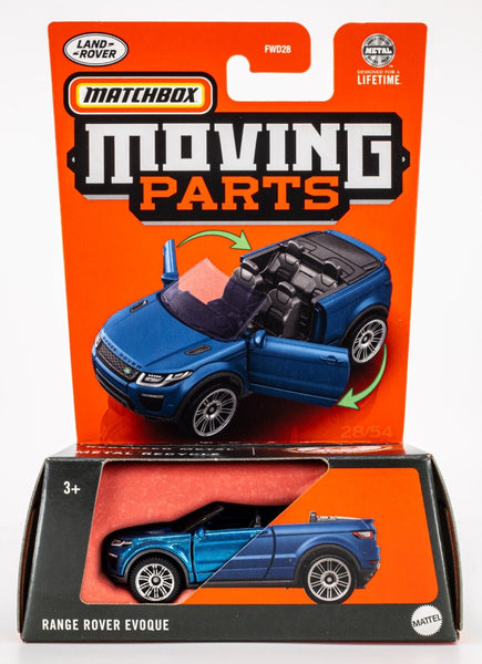 2024 Matchbox Moving Parts #28 Range Rover Evoque LOIRE BLUE METALLIC | FSC