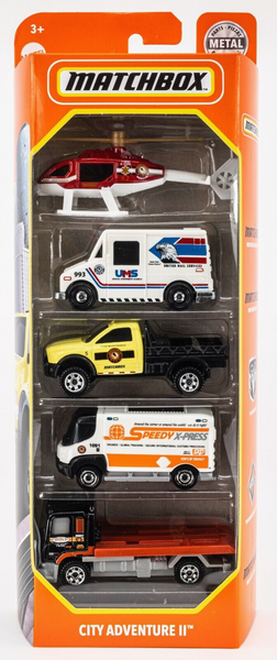 2021 Matchbox MBX City Adventure II 5-Pack | Dodge Ram | International eStar