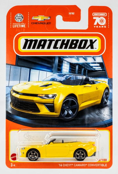 2023 Matchbox #33 '16 Chevy Camaro Convertible BRIGHT YELLOW | FSC