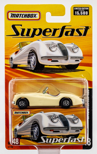 2005 Matchbox Superfast #48 Jaguar XK120 CREAM YELLOW | FSC