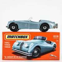 2021 Matchbox Power Grabs #83 '56 Jaguar XK 140 Roadster PASTEL BLUE | FSB