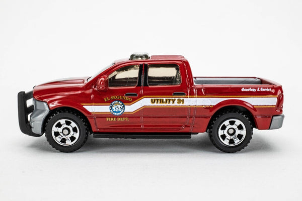 2021 Matchbox "MBX Fire Rescue" '15 Ram 1500 RED | EL SEGUNDO FIRE DEPT. | MINT