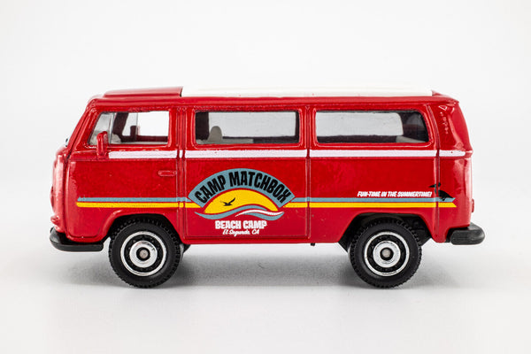 2012 Matchbox "Outdoor Adventure" 1970 Volkswagen T2 Bus RED | BEACH CAMP | MINT