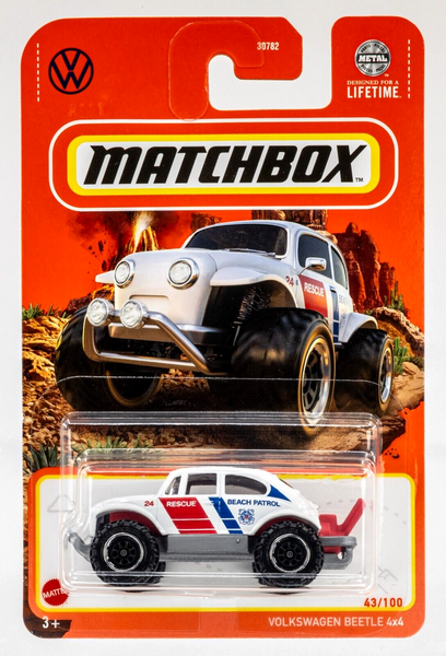 2024 Matchbox #43 Volkswagen Beetle 4x4 WHITE | RESCUE BEACH PATROL | FSC