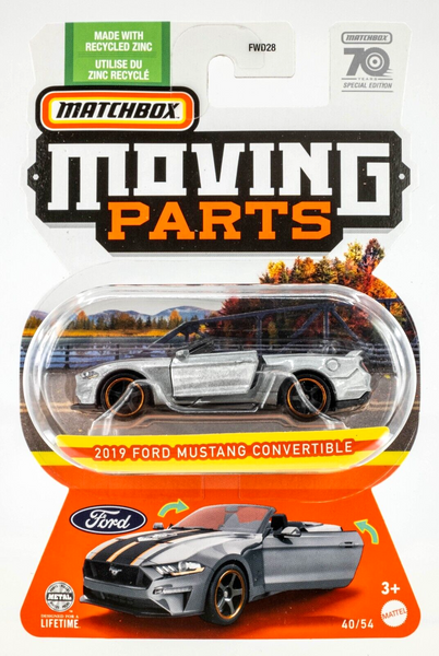 2023 Matchbox Moving Parts #40 2019 Ford Mustang SILVER | 70 YEARS | FSC