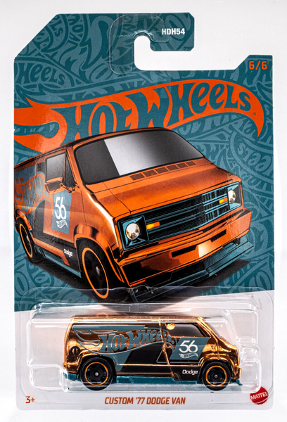 2024 Hot Wheels Pearl and Chrome Mix 2 #6 Custom '77 Dodge Van CHROME-TONE | FSC