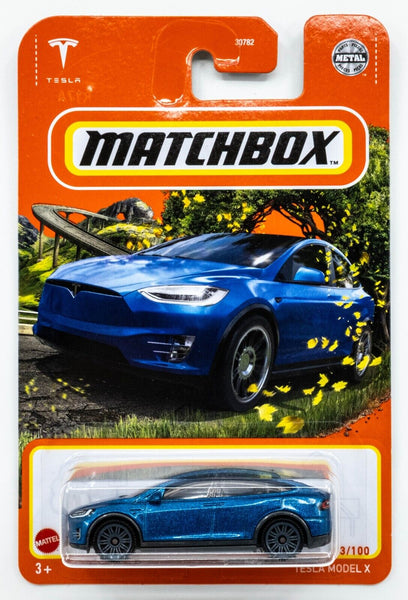 2022 Matchbox #53 Tesla Model X DEEP BLUE METALLIC | FSC