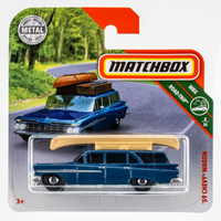 2018 Matchbox #10 '59 Chevy Brookwood Wagon HARBOR BLUE POLY | FSSC