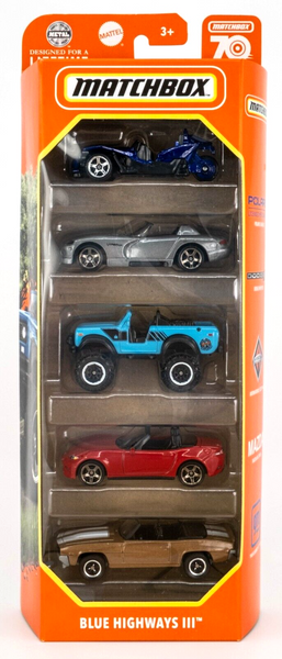 2023 Matchbox Blue Highways III 5-Pack | Polaris | Dodge | Mazda | Chevy | FSB