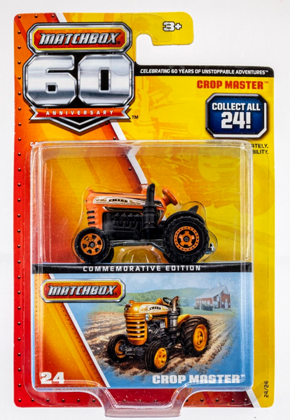 2013 Matchbox 60th Anniversary #24 Crop Master ORANGE | CHIEF TRACTORS | FSC