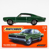 2024 Matchbox Power Grabs #13 1966 Dodge Charger DARK GREEN POLY | FSB