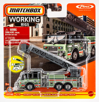 2024 Matchbox Working Rigs #5 Pierce Velocity Fire Truck GREEN | GREY | FSC