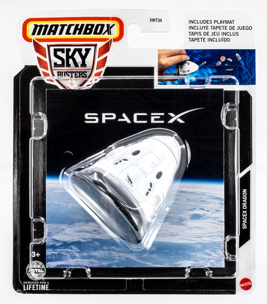 2024 Matchbox Sky Busters #22 SpaceX Dragon Capsule MATTE WHITE | FSC