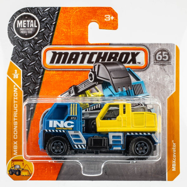 2018 Matchbox #33 MBXcavator BLUE | YELLOW | INC CONSTRUCTION | FSSC