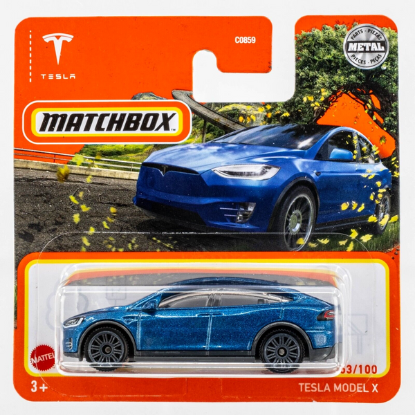 2022 Matchbox #53 Tesla Model X DEEP BLUE METALLIC | FSSC