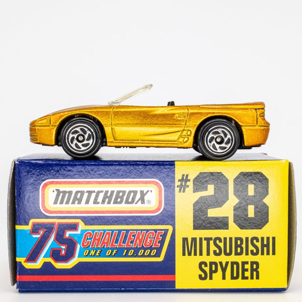 1997 Matchbox Gold Challenge #28 Mitsubishi 3000GT Spyder GOLD METALLIC | BOXED