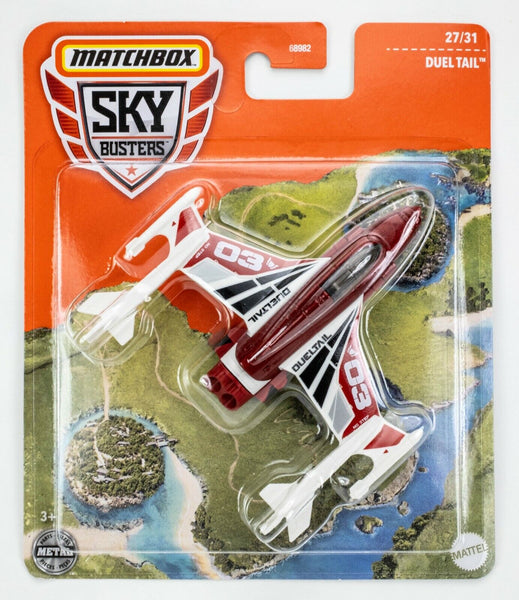 2021 Matchbox Sky Busters 68982 #27 Duel Tail RED METALLIC | FSC