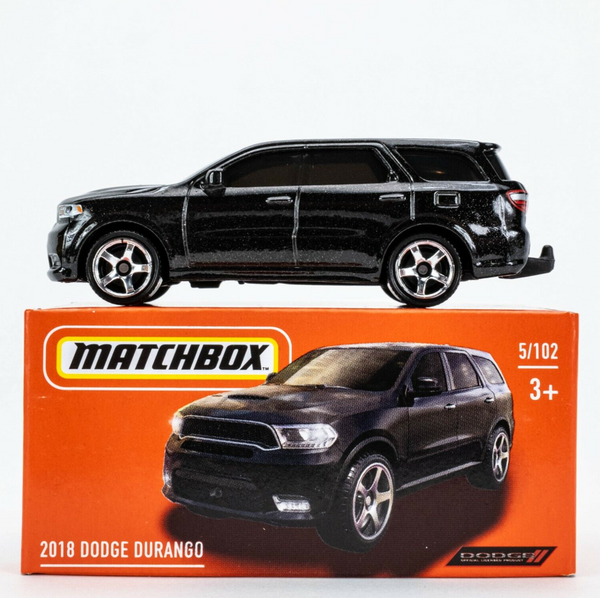 2022 Matchbox Power Grabs #5 2018 Dodge Durango BRILLIANT BLACK CRYSTAL | FSB