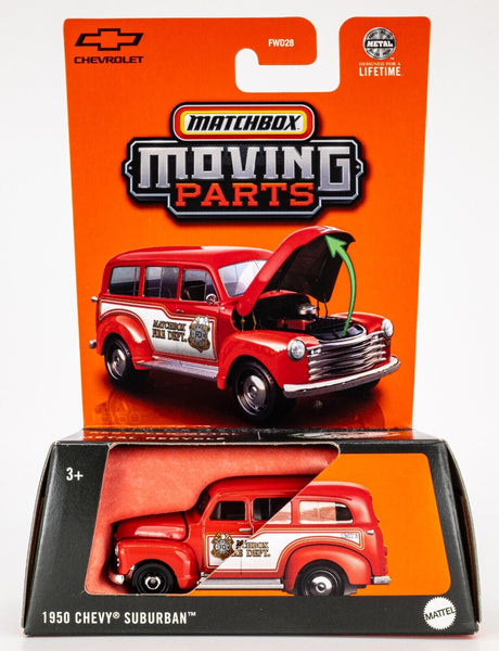 2025 Matchbox Moving Parts #15 1950 Chevy Suburban RED | FIRE DEPT. | FSC