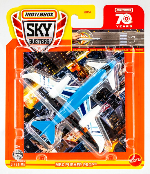 2023 Matchbox Sky Busters #3 MBX Pusher Prop SKY BLUE | WHITE | FSC