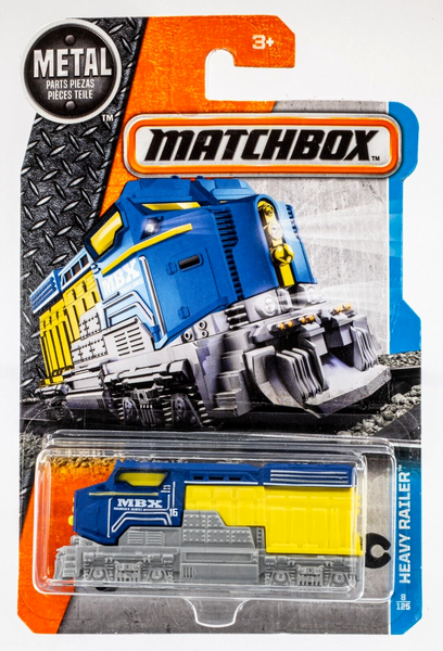 2017 Matchbox #8 Heavy Railer MATTE BLUE | YELLOW | GREY | FSC