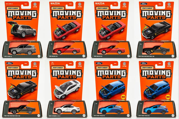 2024 Matchbox Moving Parts FWD28-959M Mix 4 FACTORY SEALED CASE | Mustang | RX7