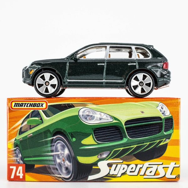 2005 Matchbox Superfast Autobahn #74 Porsche Cayenne Turbo GREEN METALLIC | MINT