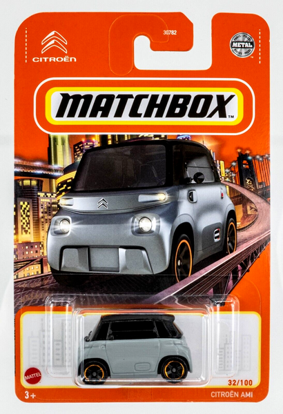 2022 Matchbox #32 Citroen Ami MATTE GREY | 2 WINDSHIELD WIPERS | FSC