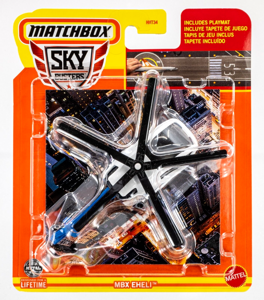 2024 Matchbox Sky Busters #17 MBX eHeli WHITE | BLUE | FSC