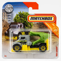 2018 Matchbox #35 Tree Lugger GREY | GREEN | YELLOW | JIM'S TREE REMOVAL | FSSC