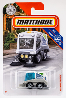 2019 Matchbox #83 MBX Mini Swisher WHITE | CITY SWEEP | FSC