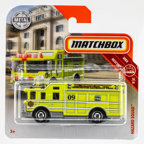 2018 Matchbox #73 Hazard Squad SAFETY YELLOW | HMT HAZARDOUS MATERIALS | FSSC