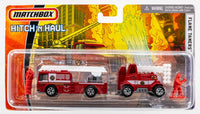 2008 Matchbox Hitch & Haul Flame Tamers | Fire Engine | Mobile Rig |CREASED CARD