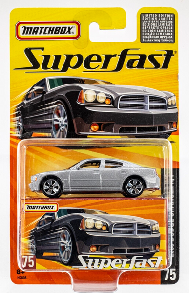 2005 Matchbox Superfast ROW #75 2006 Dodge Charger R/T SILVER STEEL | FSC