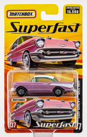 2005 Matchbox Superfast #37 1957 Chevy Bel-Air DUSK ROSE PEARL | FSC