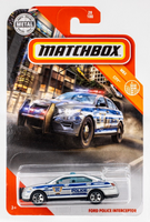 2020 Matchbox #28 Ford Police Interceptor SILVER | SIX-SPOKE SPORT WHEEL | FSC